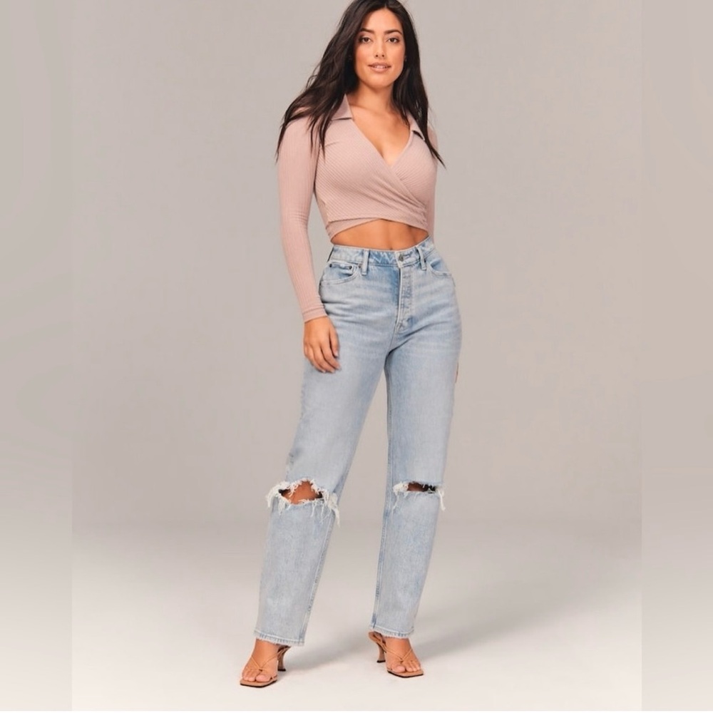 Abercrombie & Fitch Light Blue Straight Leg Jeans